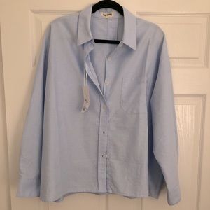 Djerf Avenue Breezy Shirt Blue XXL NWT